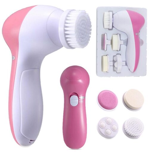 Exfoliating Brush- Electric Facial Cleansing Brush 5 in 1