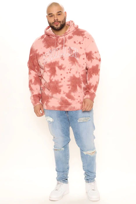 Tyson Bleached Art Hoodie - Pink