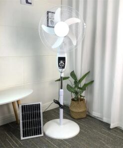 16 Inch Rechargeable Fan Built-in Battery With Solar Panel