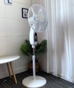 16 Inch Rechargeable Fan Built-in Battery With Solar Panel